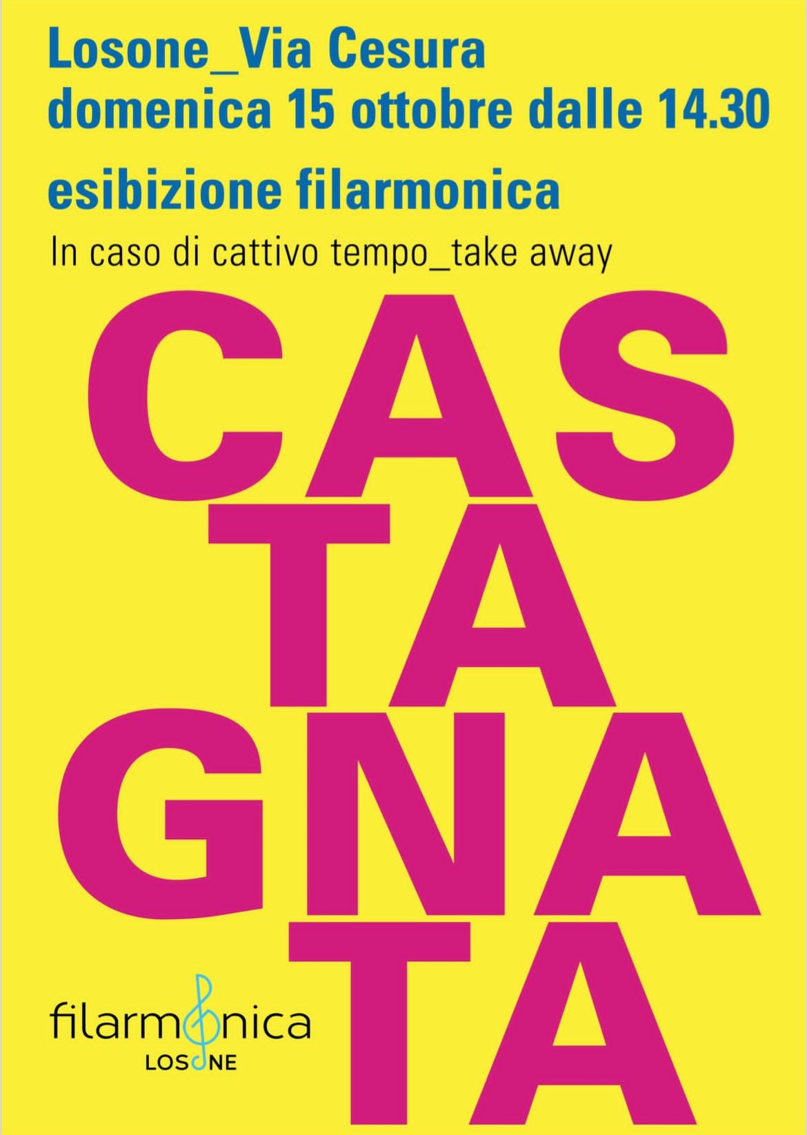 Volantino Castagnata Filarmonica ottobre 2023